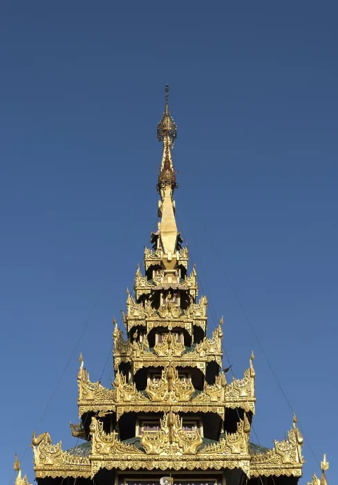 Framed Print : Ornate roof, Shwedagon Pagoda, Yangon (Rangoon) (Burma)