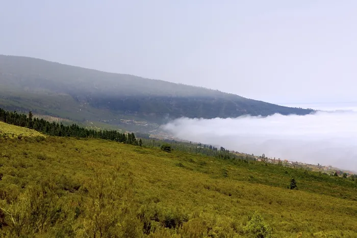Framed Print : Orotava valley with sea of clouds in Tenerife mountains at Canary Islands