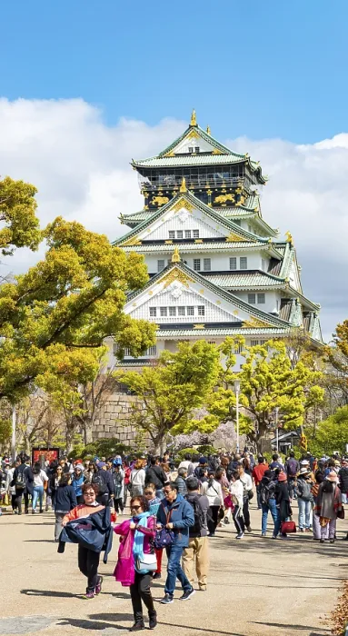 Framed Print : Osaka castle among trees in the park Framed Print : Osaka castle among trees in the park