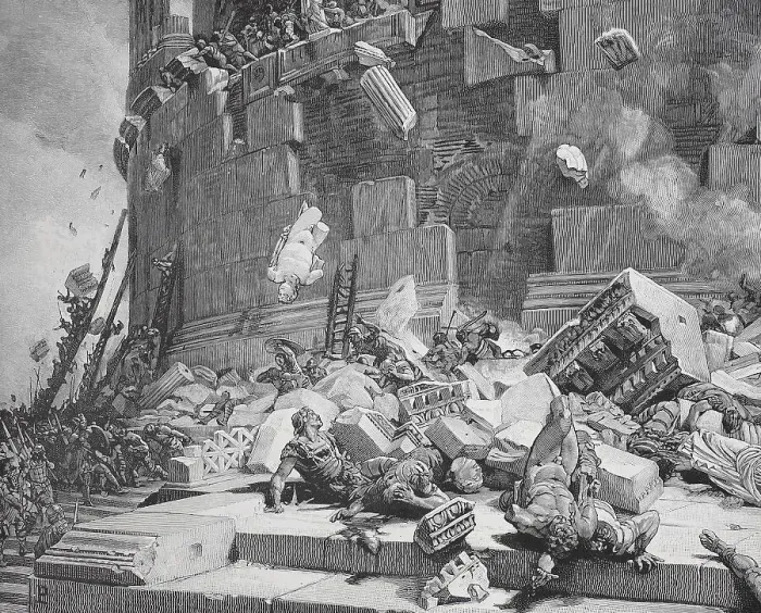 Framed Print : Ostrogoths with King Bitiges attack Rome in 537