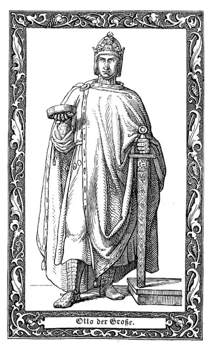 Framed Print : Otto I the Great, 912-973, from the dynasty of the Liudolfing