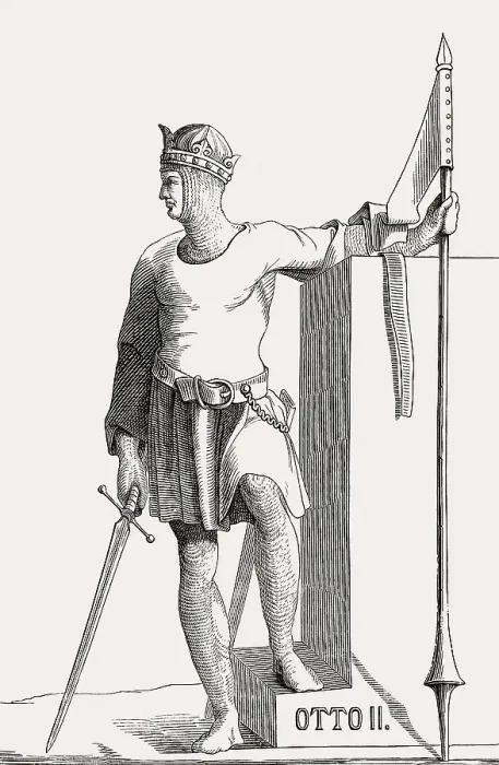 Framed Print : Otto II, called the Red (Rufus)