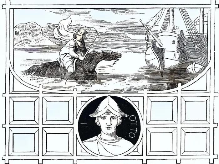 Framed Print : Otto II. (geboren 955, gestorben 7)