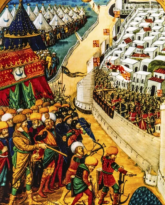Framed Print : Ottomans besiege the Knights of Rhodes Framed Print : Ottomans besiege the Knights of Rhodes