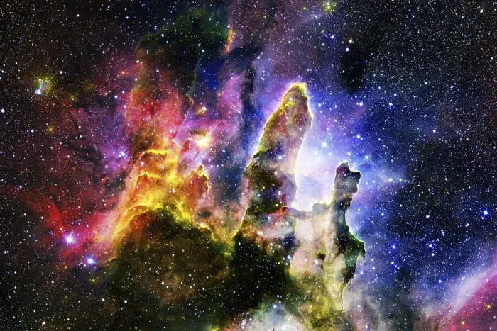 Framed Print : Outer space, cosmic landscape. Nebula Framed Print : Outer space, cosmic landscape. Nebula