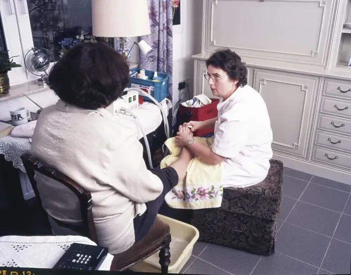 Framed Print : Outpatient foot care, here on 23