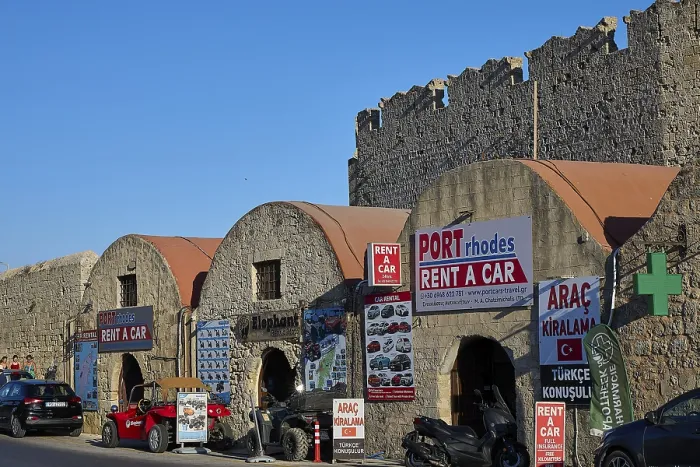 Framed Print : Outside the fortress walls, warehouses