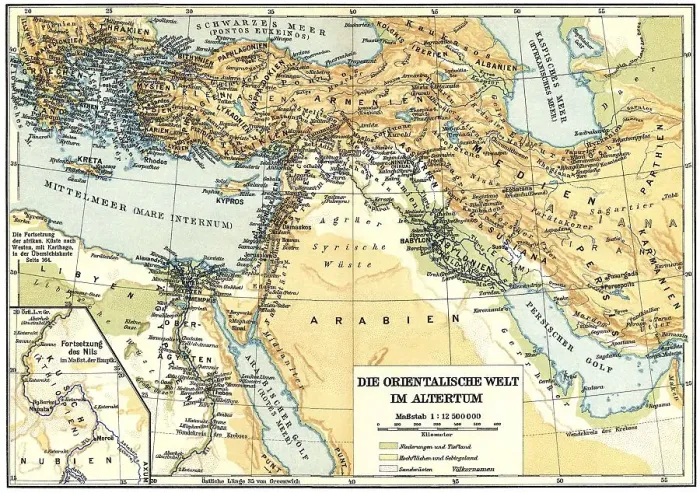 Framed Print : Overview map of the ancient Near East