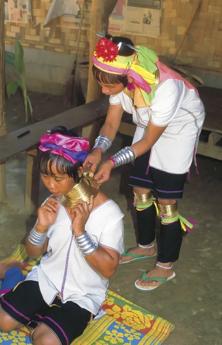 Framed Print : The Padaung or Kayan Lahwi or Long Necked Karen are a subgroup of the Kayan