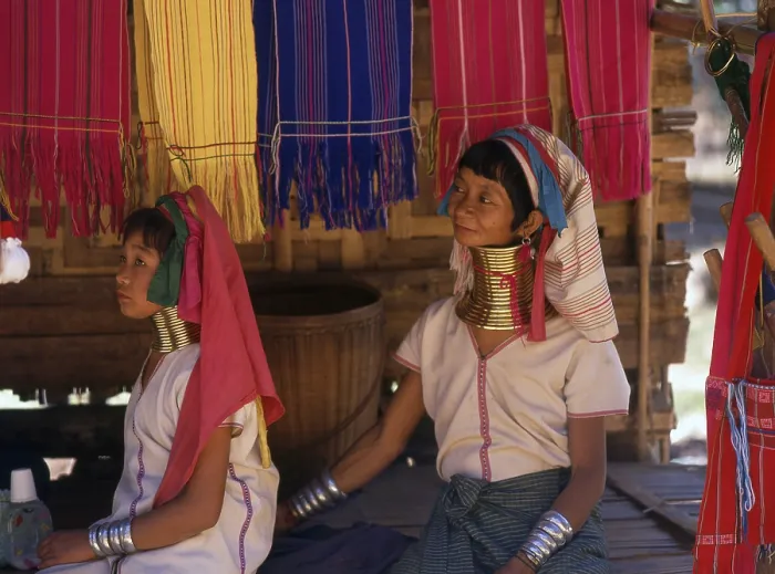 Framed Print : The Padaung or Kayan Lahwi or Long Necked Karen are a subgroup of the Kayan