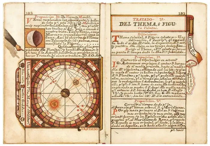 Framed Print : Pages of a book, 1774, works on astronomy and astrology Framed Print : Pages of a book, 1774, works on astronomy and astrology