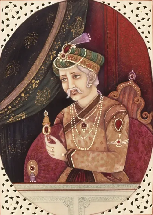 Framed Print : Painting of Mughal Emperor Akbar 1956 Framed Print : Painting of Mughal Emperor Akbar 1956