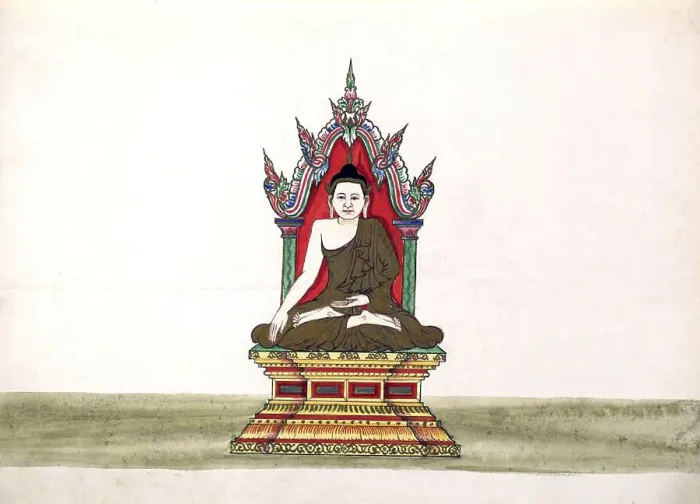Framed Print : This painting, by an unknown Burmese artist Framed Print : This painting, by an unknown Burmese artist
