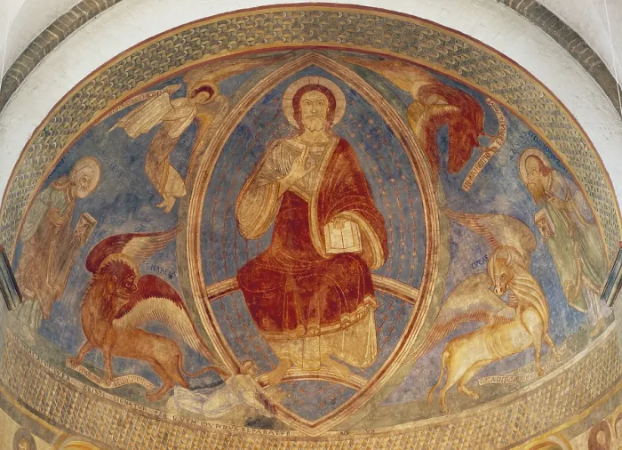 Framed Print : Paintings in the calotte of the west apse