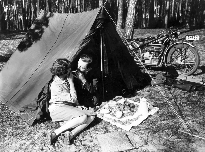 Framed Print : A pair lighting up, historical photo, circa 1940 Framed Print : A pair lighting up, historical photo, circa 1940