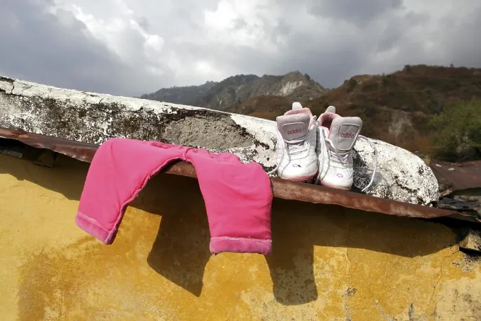 Framed Print : Pair of pants and white shoes, Rajpur Framed Print : Pair of pants and white shoes, Rajpur
