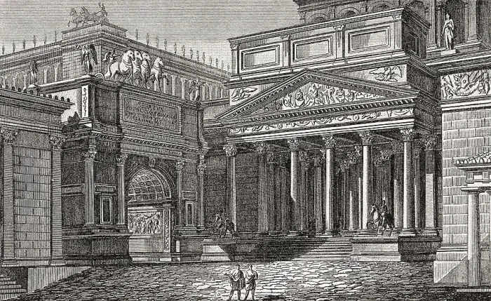 Framed Print : The Palace of Domitian Flavian Palace
