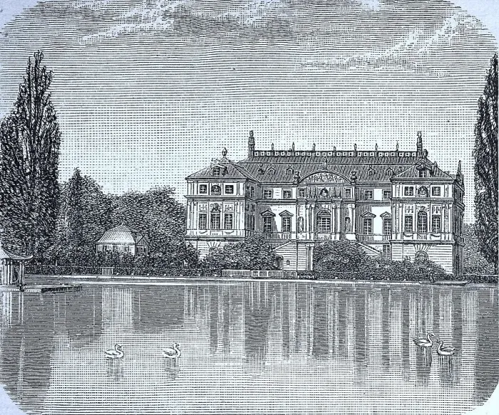 Framed Print : The Palace in the Great Garden in Dresden in 1878
