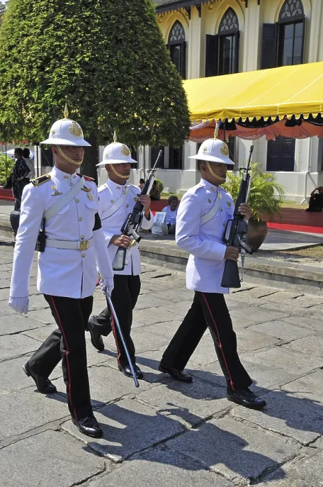 Framed Print : Palace guards in Wat Phra Kaeo Grand Palace (Temple of the Emerald Buddha)