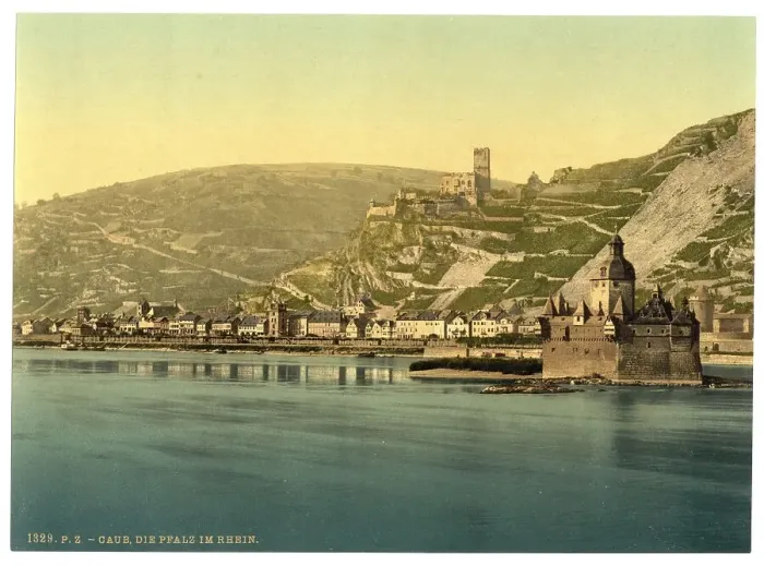 Framed Print : The Palatinate in the Rhine near Kaub