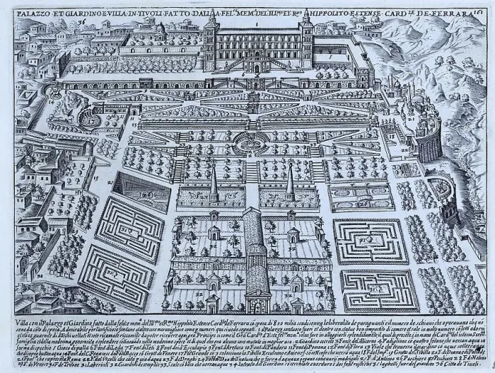 Framed Print : Palazzo et Giardino e villa in Tivoli made by fei Framed Print : Palazzo et Giardino e villa in Tivoli made by fei