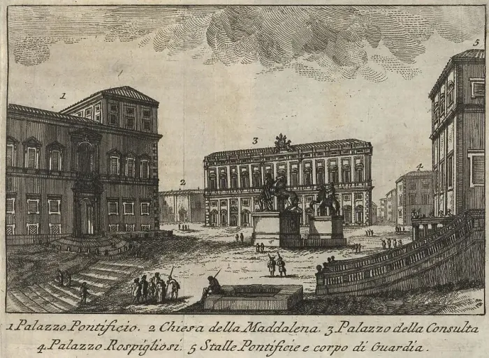 Framed Print : Palazzo Pontificio, Chiesa della Maddalena