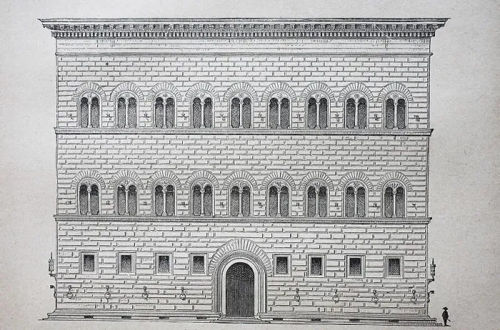 Framed Print : The Palazzo Strozzi in Florence in 1870 Framed Print : The Palazzo Strozzi in Florence in 1870