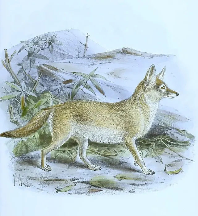 Framed Print : The pale fox (Vulpes pallida), Historical Framed Print : The pale fox (Vulpes pallida), Historical