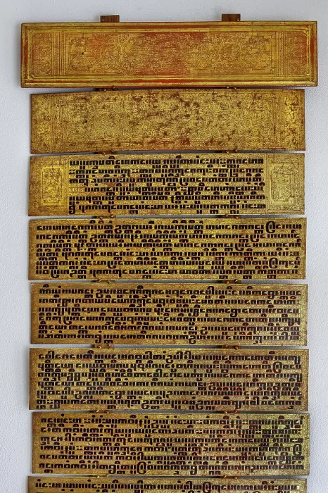 Framed Print : Pali-Book, collection of Buddhist scriptures Framed Print : Pali-Book, collection of Buddhist scriptures