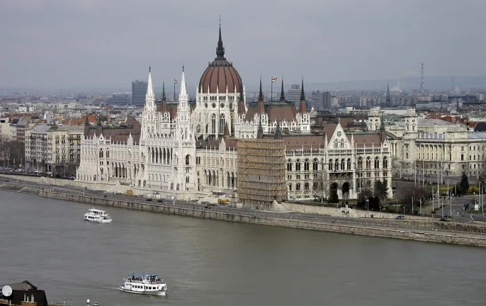 Framed Print : Paliament, Danube River, Budapest, Hungary, Europe