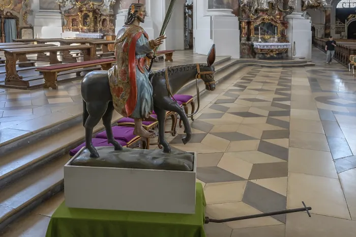 Framed Print : Palmesel in the Basilica of St Alexander and St Theodor