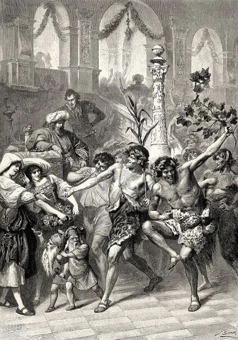 Framed Print : Pan and his attendants, Florentine carnival Framed Print : Pan and his attendants, Florentine carnival