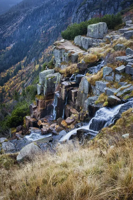 Framed Print : Pancava Waterfall in Krkonose, Karkonosze Mountains