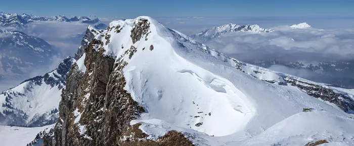 Framed Print : Pano shot from the summit of Brisi to the Churfirsten