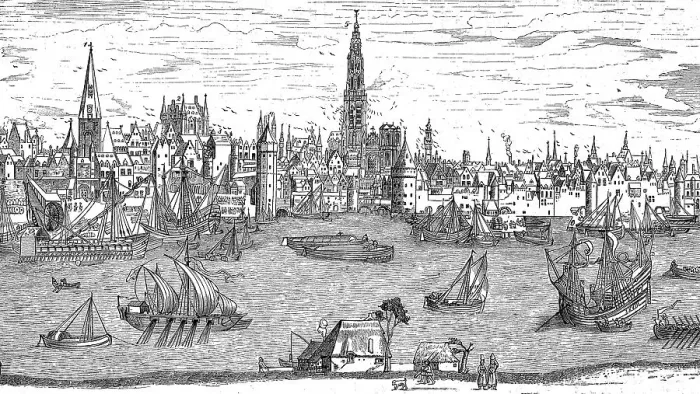 Framed Print : Panorama of Antwerp, Belgium, at the beginning of the 16th century Framed Print : Panorama of Antwerp, Belgium, at the beginning of the 16th century