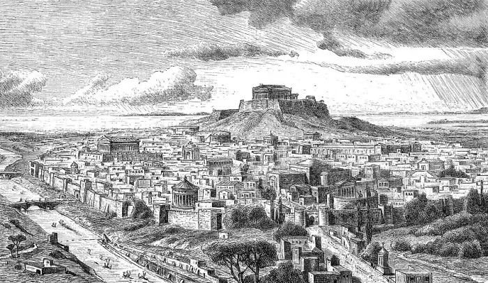 Framed Print : Panorama of Athens, ancient Greece Framed Print : Panorama of Athens, ancient Greece
