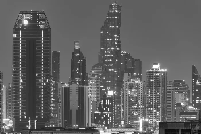 Framed Print : Panorama from Golden Mount, skyline of Bangkok