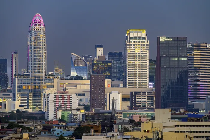 Framed Print : Panorama from Golden Mount, skyline of Bangkok