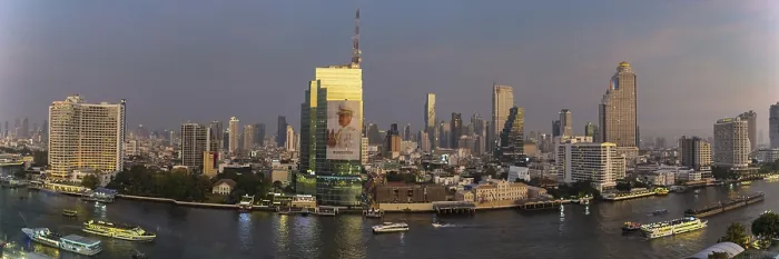 Framed Print : Panorama from IconSiam over Mae Chao Praya