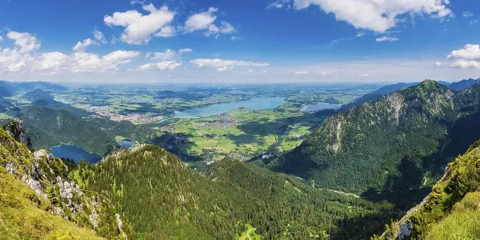 Framed Print : Panorama from Saeuling, 2047m, to the Tannheimer Berge
