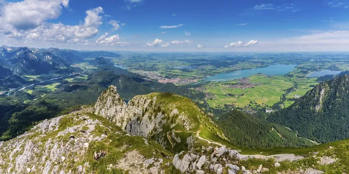 Framed Print : Panorama from Saeuling, 2047m, to the Tannheimer Berge