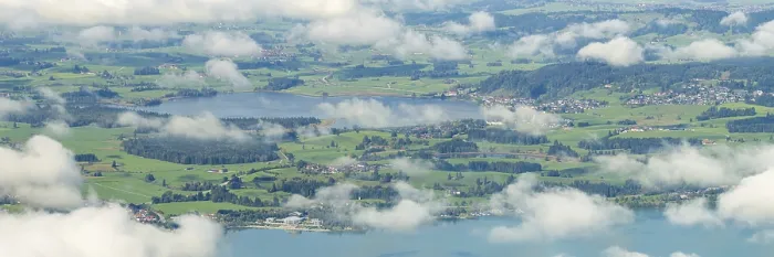 Framed Print : Panorama from Tegelberg, 1881m