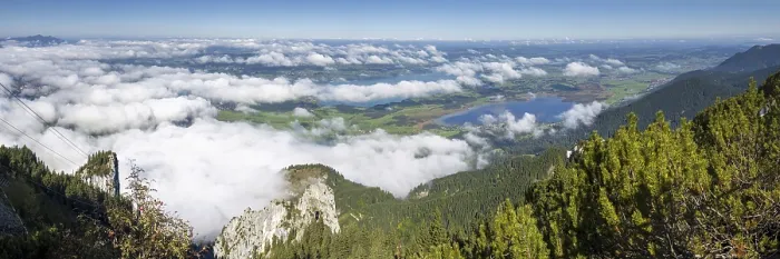 Framed Print : Panorama from Tegelberg, 1881m