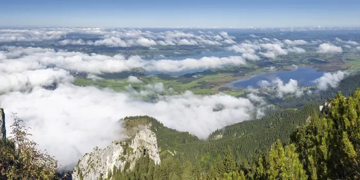 Framed Print : Panorama from Tegelberg, 1881m Framed Print : Panorama from Tegelberg, 1881m
