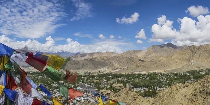 Framed Print : Panorama from Tsenmo hill over Leh and the Indus valley to Stok Kangri Framed Print : Panorama from Tsenmo hill over Leh and the Indus valley to Stok Kangri