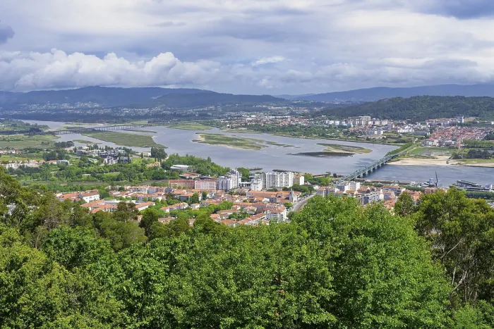 Framed Print : Panorama over Viana do Castelo and the Lima river