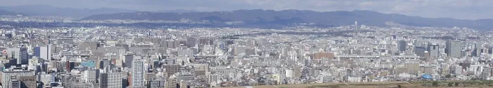 Framed Print : Panorama view of Osaka bay from the surrounding mountains Framed Print : Panorama view of Osaka bay from the surrounding mountains