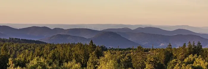 Framed Print : Panorama view from Schliffkopf over forest and mountains Framed Print : Panorama view from Schliffkopf over forest and mountains