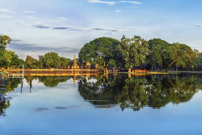 Framed Print : Panorama view of Sukhothai historical park Framed Print : Panorama view of Sukhothai historical park