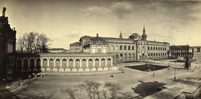 Framed Print : Panorama Views of the Zwinger in Dresden circa 1865